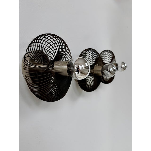1970s Vintage Wall Lights in Metal, France, 1970, Set of 3 For Sale - Image 5 of 11