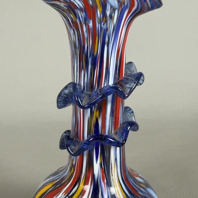 Italian Modern Murano Glass Vase from Fratelli Toso, 1970s For Sale - Image 8 of 13