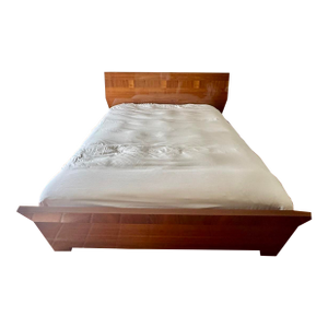 Alf Italia Sedona King Sleigh Bed in Cherrywood High-Gloss Veneer