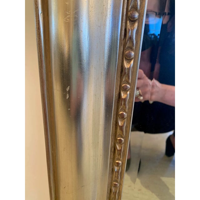 1980s Italian Silver Giltwood Mirror With Calla Lily Decoration For Sale - Image 5 of 13