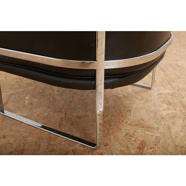 D61 Armchair in Dark Brown Leather by Willy Boesiger for Luigi Sormani, 1966 For Sale - Image 12 of 13