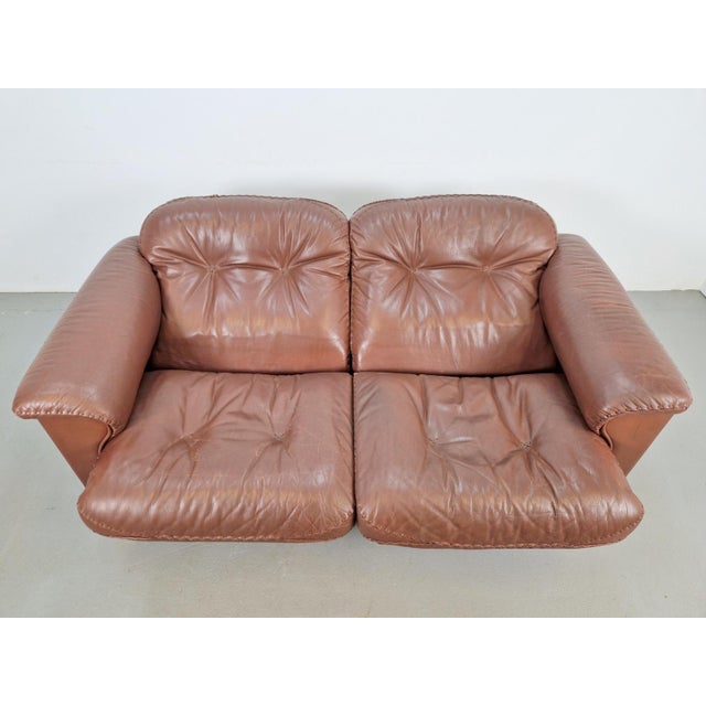 DS101 Two-Seater Sofa in Leather from de Sede, 1970s For Sale - Image 11 of 17