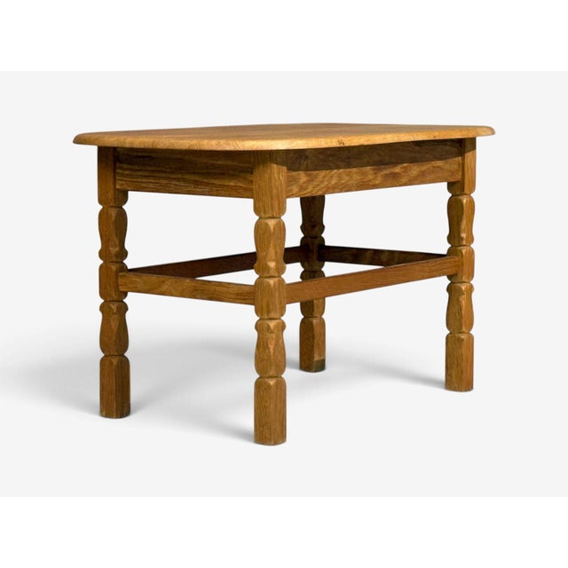 Henning Kjaernulf Style, Side Table, Oak, Denmark, 1970s For Sale - Image 11 of 11