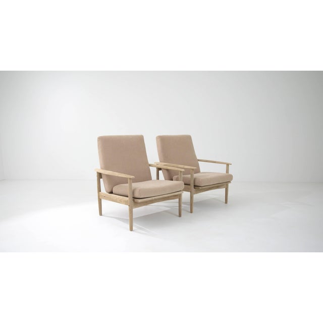 Modern 1970s Czech Modernist Upholstered Armchairs - A Pair For Sale - Image 3 of 12