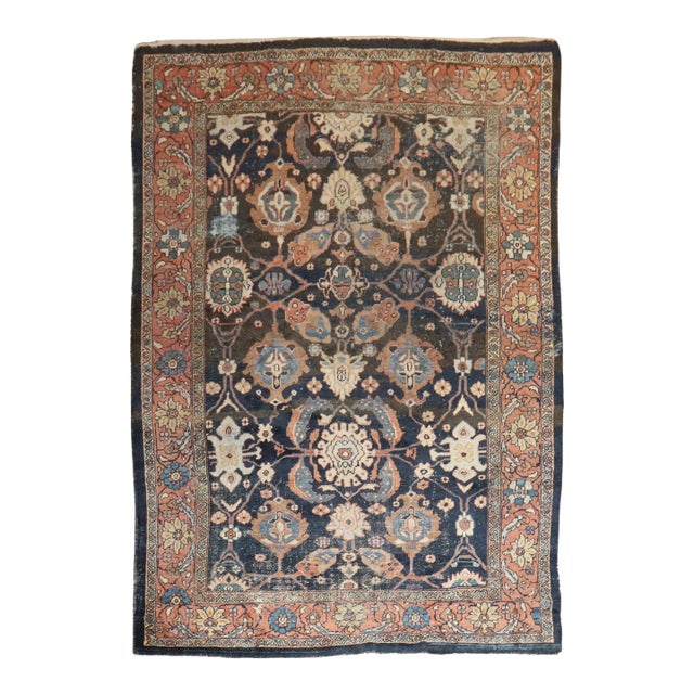 Antique Zabihi Collection Masculine Persian Sultanabad Rug For Sale