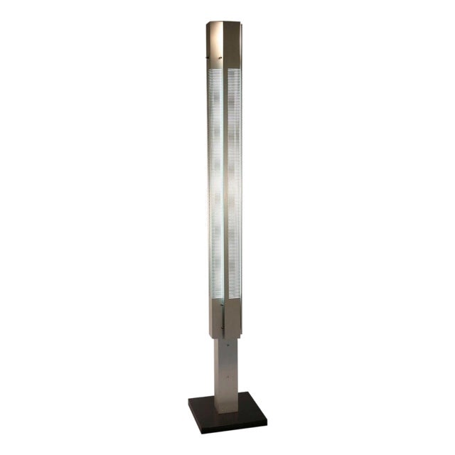Mid-Century Modern Aluminium Medium Signal Column Floor Lamp by Serge Mouille For Sale