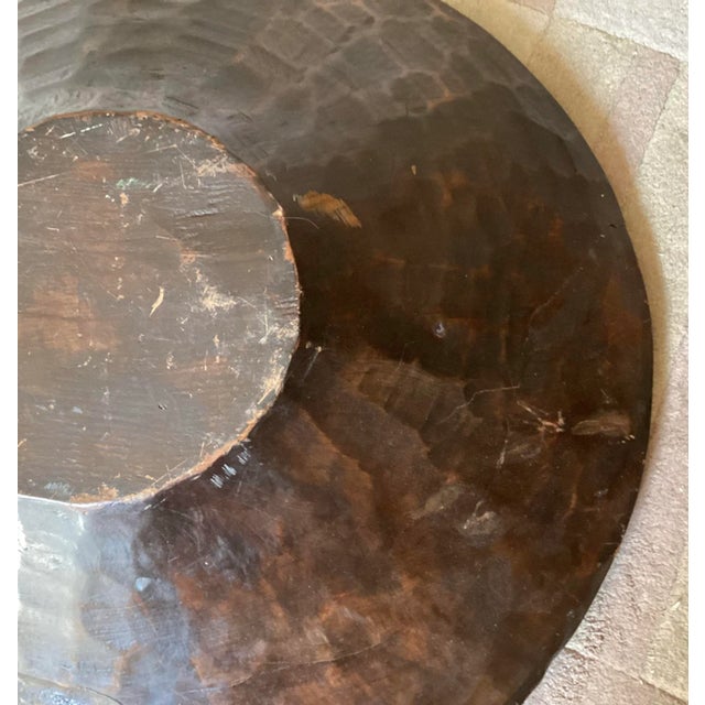 Massive Vintage Hand-Carved Wooden Bowl – 27” Wide, 36 Lb Rustic Statement Piece For Sale - Image 10 of 11