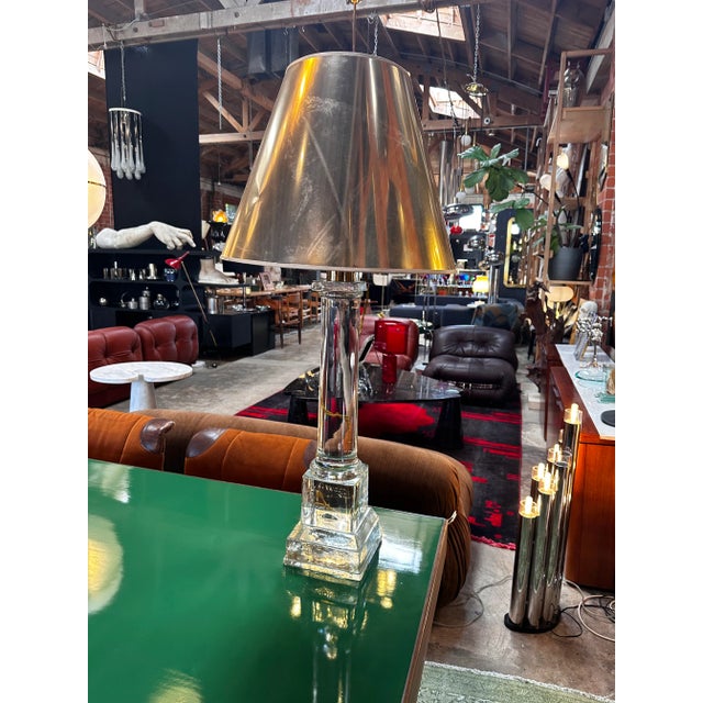 Mid Century Italian Fully Glass Table Lamp by Seguso 1960s For Sale - Image 4 of 7