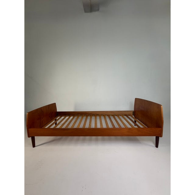 Vintage Danish Teak Single Bed, 1960s For Sale - Image 9 of 11