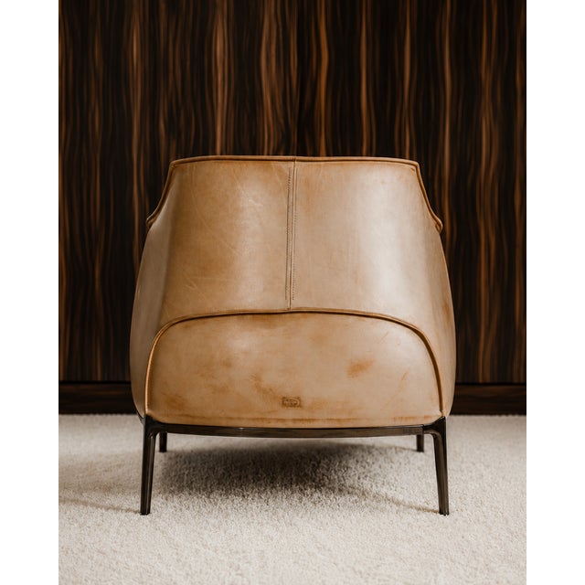 Tan Frau Archibald Chair by Jean-Marie Massaud for Poltrona Frau For Sale - Image 8 of 12