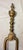 Antique 18th Century Wrought Iron Turned Brass English Fireplace Tongs Tool 6 For Sale - Image 9 of 10