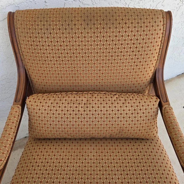 Ethan Allen Regency Style Bergere Lounge Armchairs Pair For Sale - Image 17 of 18
