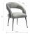 2020s Rocco Slub Grey Dining Chair with Black Legs For Sale - Image 5 of 7