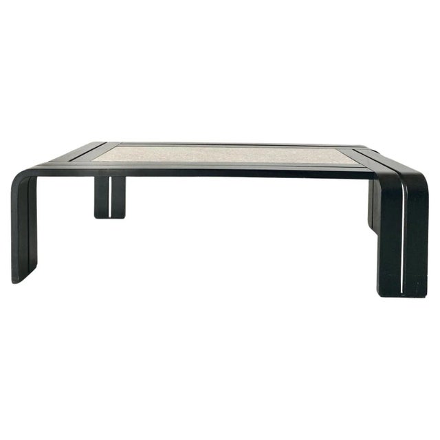 Mid-Century Modern Living Room Table with Granite Top, 1980s For Sale - Image 3 of 11