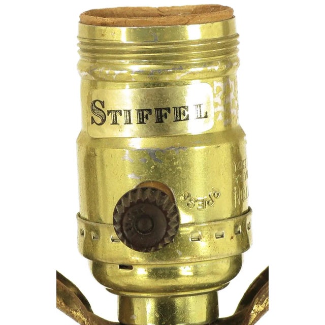 Stiffel Patinated Brass Table Lamps - a Pair For Sale In Chicago - Image 6 of 7