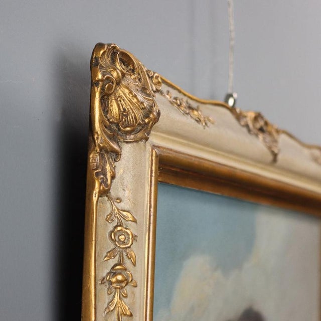 Piero Galanti, Portrait, 20th Century, Crayon on Cardboard, Framed For Sale - Image 8 of 10