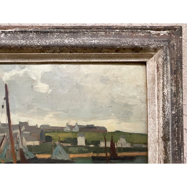 Impressionist French Impressionist Harbor Scene Oil Painting Lucien Lefebvre-Foinet Paris For Sale - Image 3 of 17