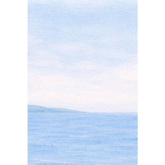 Not Yet Made - Made To Order Minimalist Sailboat Seascape Wall Art, Coastal Ocean Landscape Print, Blue Water Nautical Art, 24″ × 36″ For Sale - Image 5 of 9