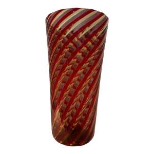 "Candy Cane Vase" Glass Blown by Adriano Dalla Valentina