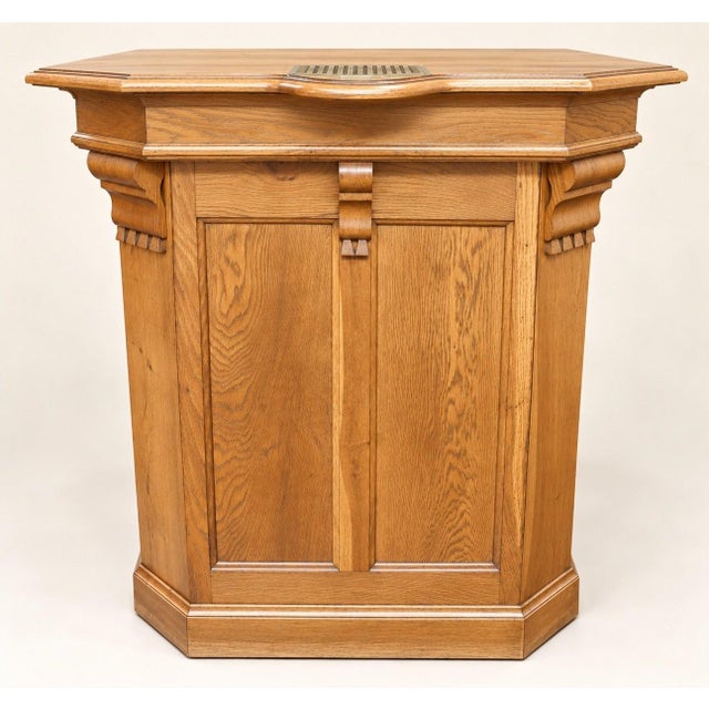 19th Century Art Nouveau Shop Counter in Oak, 1890s For Sale - Image 5 of 5