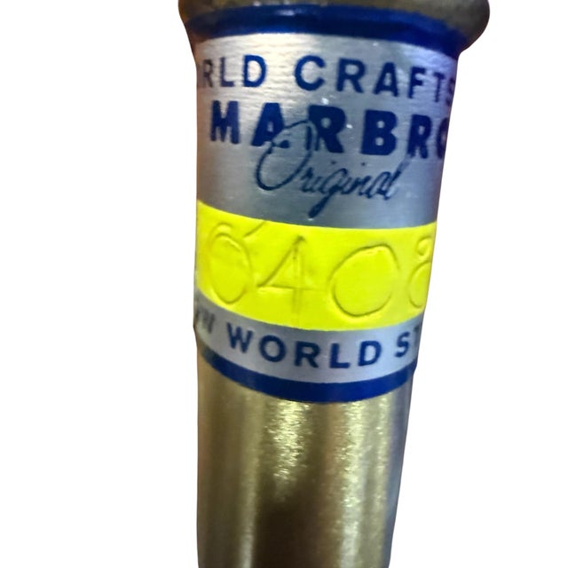 Vintage Marbro Hollywood Regency Glass and Gold Table Lamp For Sale - Image 10 of 10
