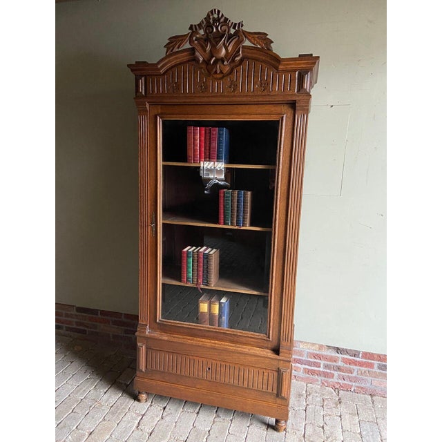 Antique Oak Bookcase For Sale - Image 11 of 11