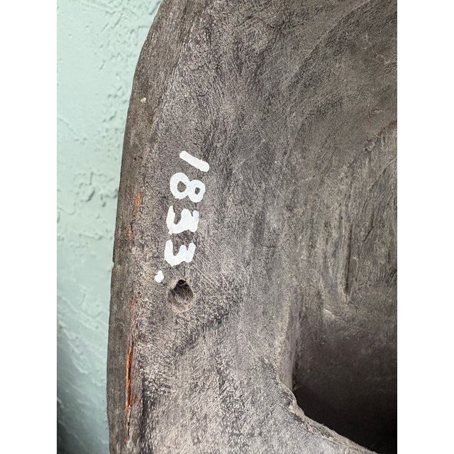 Wood Large Hand-Carved African Tribal Mask Sculpture in Painted Wood, 23.25”h For Sale - Image 7 of 12