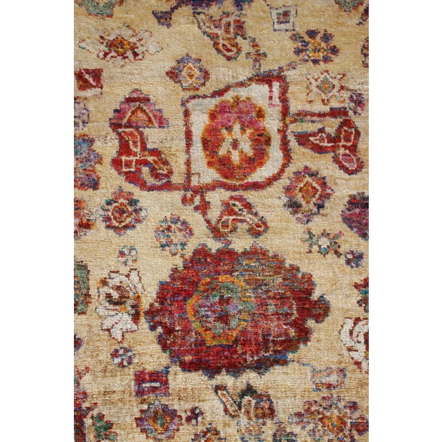 Textile Rug & Kilim’s Agra Inspired Modern Rug in Red, Beige-Brown Floral Pattern For Sale - Image 7 of 10