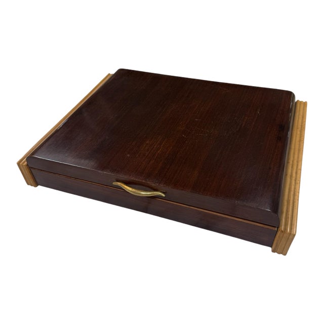 Vintage Wooden Desktop Organizer / Box For Sale