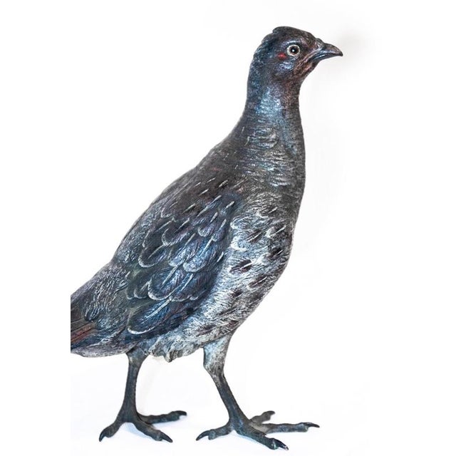 Bronze Pigeon is an original object realized in France the middle of the 20th century. Bronze. Dimensions: 23 x 9 x 18 cm....