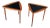 Pair of 1960s Danish Modern Teak Triangle End Tables With Black Laminate For Sale