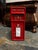 Metal Post Box in Bright Red For Sale - Image 4 of 12