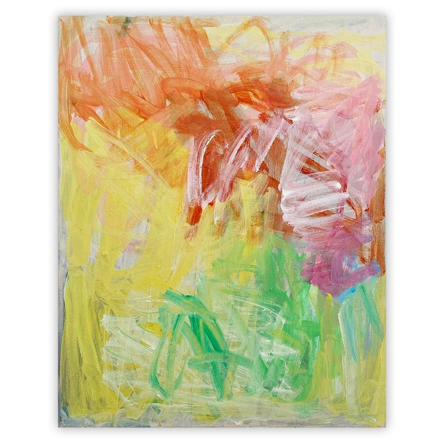 Contemporary Abstract Acrylic on Canvas Painting "Untitled (Fire, Water, Wind)" by Laura Basterra Sanz For Sale - Image 4 of 12