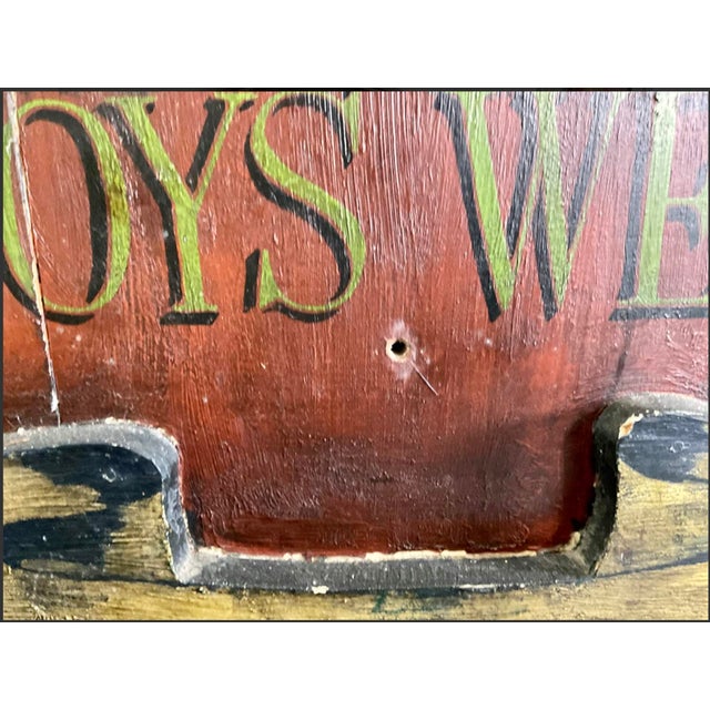 Wood Vintage 1960s Hand Painted "Dodgehouse" Tavern Trade Sign For Sale - Image 7 of 9