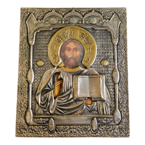 19th Century Orthodox Silver Icon