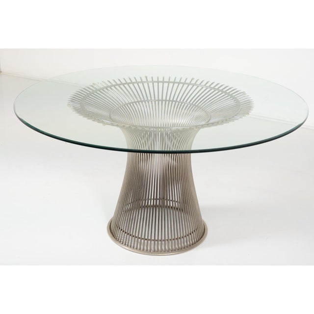 Mid-Century Glass and Metal Dining Table attributed to Warren Platner for Knoll, 1966 For Sale - Image 6 of 13