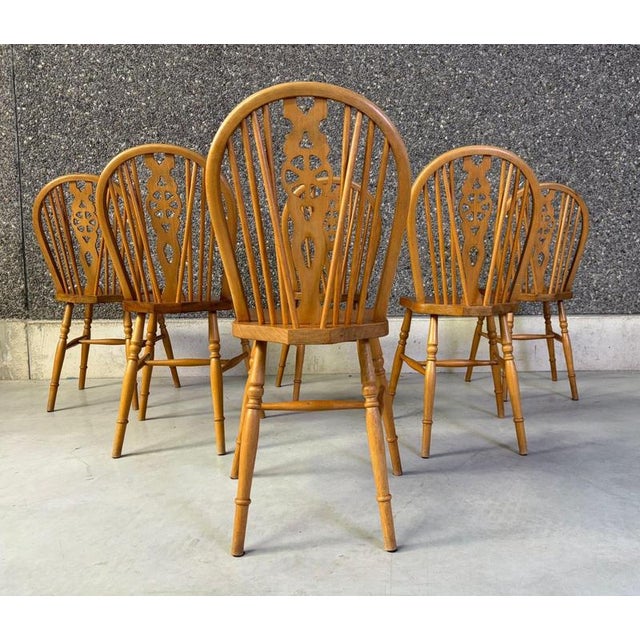 Vintage Dining Chairs from Ercol, 1950s, Set of 6 For Sale - Image 9 of 12