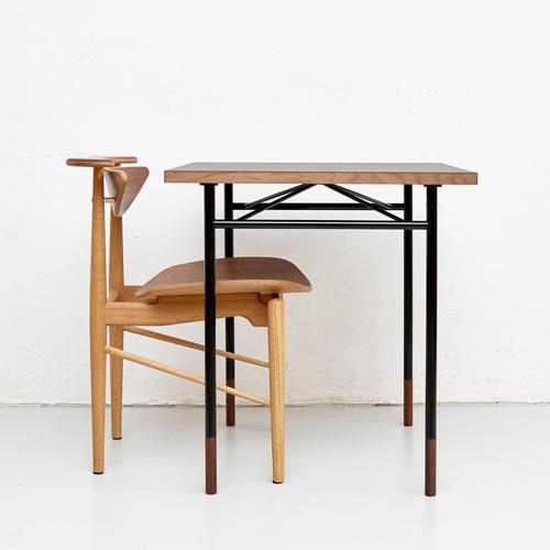 Nyhavn Desk in Black Lino and Steel by Finn Juhl For Sale - Image 17 of 18