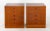 Pair of Danish Modern Teak Wood Chest of Drawers, each with five drawers and carved wood drawer pulls on rectangular...
