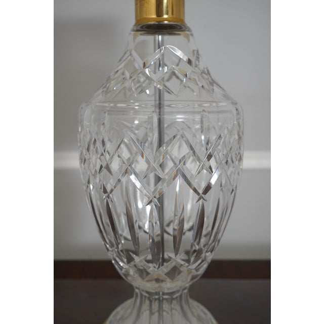 1980s Waterford Brass and Crystal Lamps - a Pair For Sale In Philadelphia - Image 6 of 13