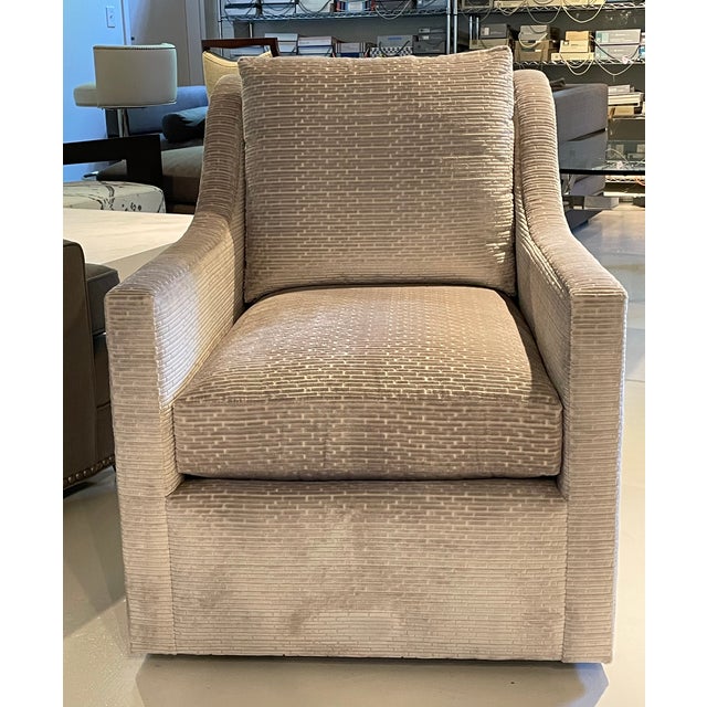Highland House Antonio Low Profile Swivel Chair | Chairish