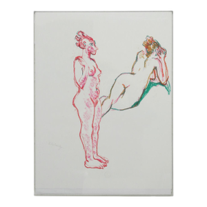 Sandra Orlovsky, Nude in Red + Green, Original Artwork