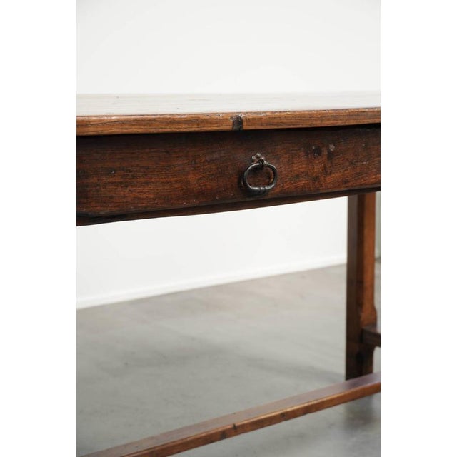 18th Century French Farmhouse Dining Table in Oak and Fruitwood For Sale - Image 12 of 14
