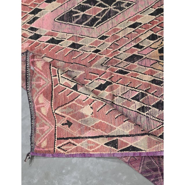 1970s Blush Pink Tribal Berber Rug - 7.2 X 5.7 Ft For Sale - Image 4 of 8