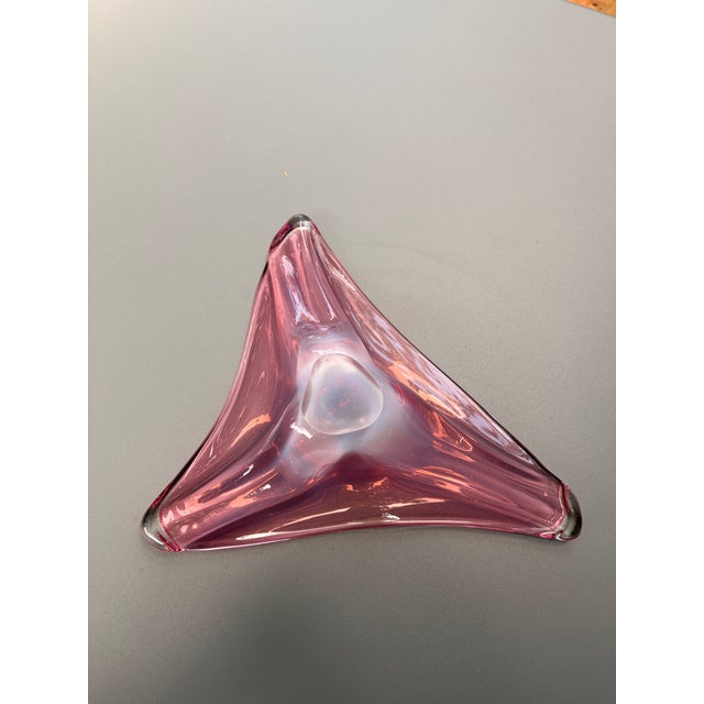 Mid-Century Art Glass Crystal Centerpiece from Val Saint Lambert, 1960s For Sale - Image 4 of 5