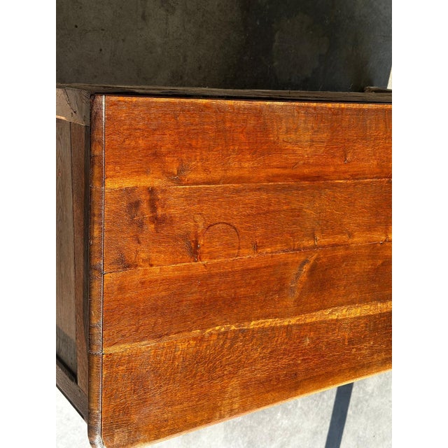 French Provincial Chest in Carved and Pegged Oak, 18th Century For Sale - Image 5 of 18