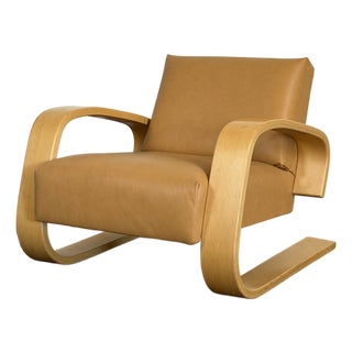 Vintage 1980's Alvar Aalto Artek 400 Tank Chair For Sale