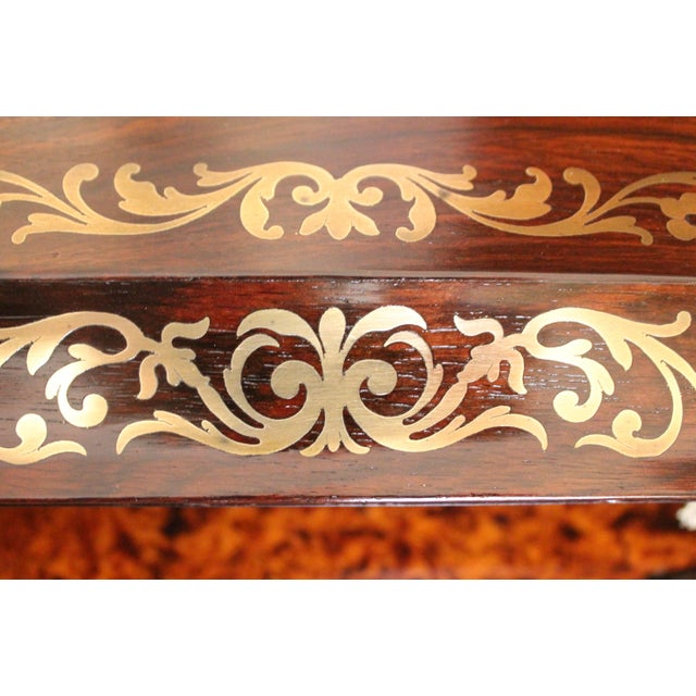 English Regency Period Brass Inlaid Rosewood Box For Sale - Image 15 of 18