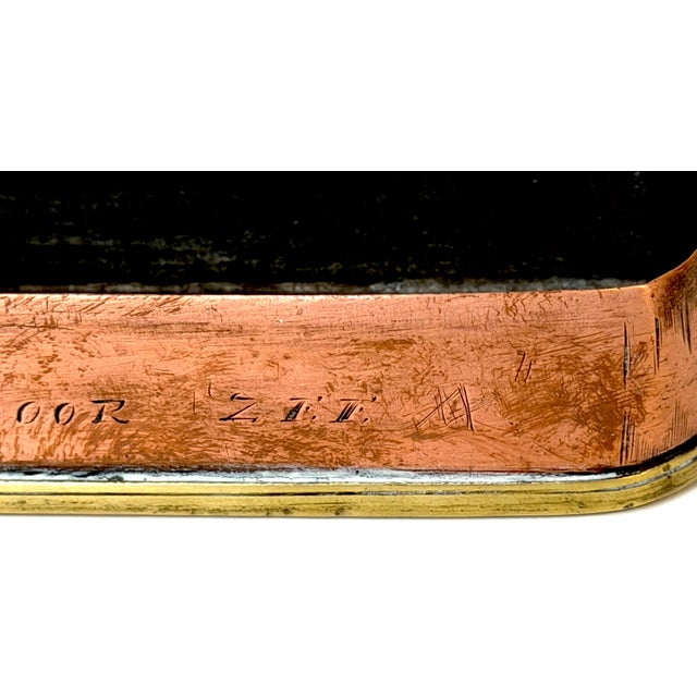 18th Century Dutch Pieter Holm Zee-Meeter Brass & Copper Navigator's Tobacco Box For Sale In West Palm - Image 6 of 14