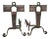 Andirons Antique With Perforated Metalwork - A Pair For Sale